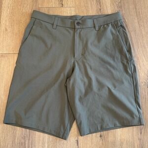 Lululemon Commission Shorts Relaxed Warpstreme 11" Inseam Gray Sage Mens Size 33